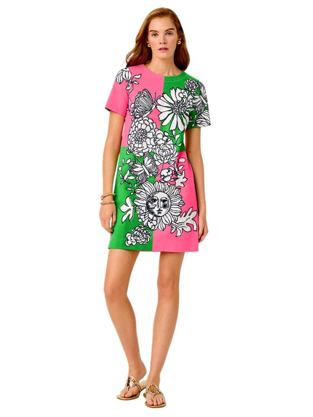 Lilly Pulitzer Siera Dress in Cherry Blossom Pink/Follow the Sun NWT - Size 2